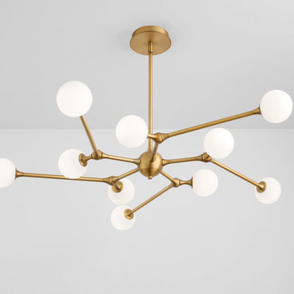Oxygen Lighting 3-647-56 Chandelier, UL Damp Rated, Brushed Brass