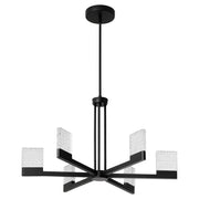 Oxygen Lighting Gamma 3-650-15 Chandelier, UL Damp Rated, Black