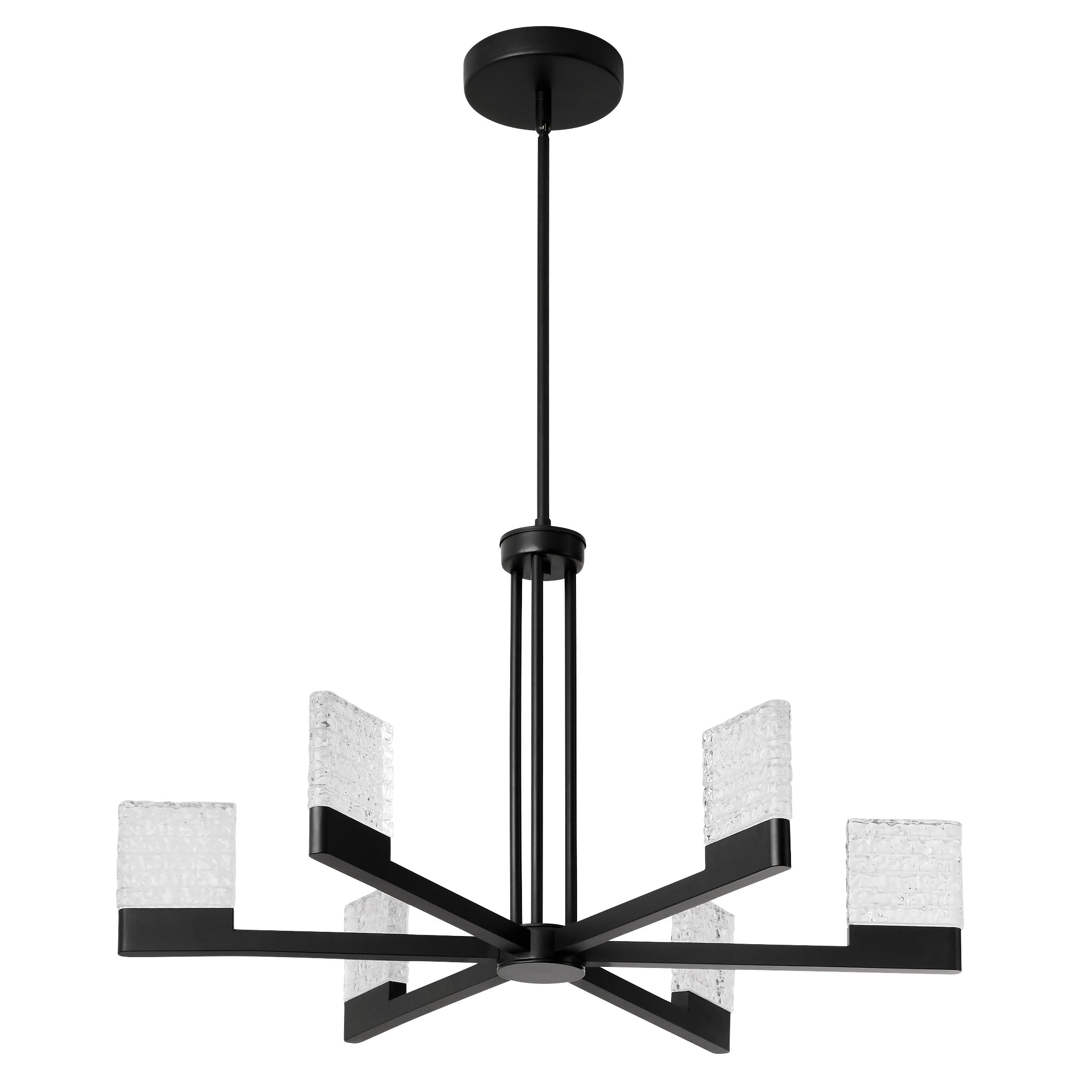 Oxygen Lighting Gamma 3-650-15 Chandelier, UL Damp Rated, Black