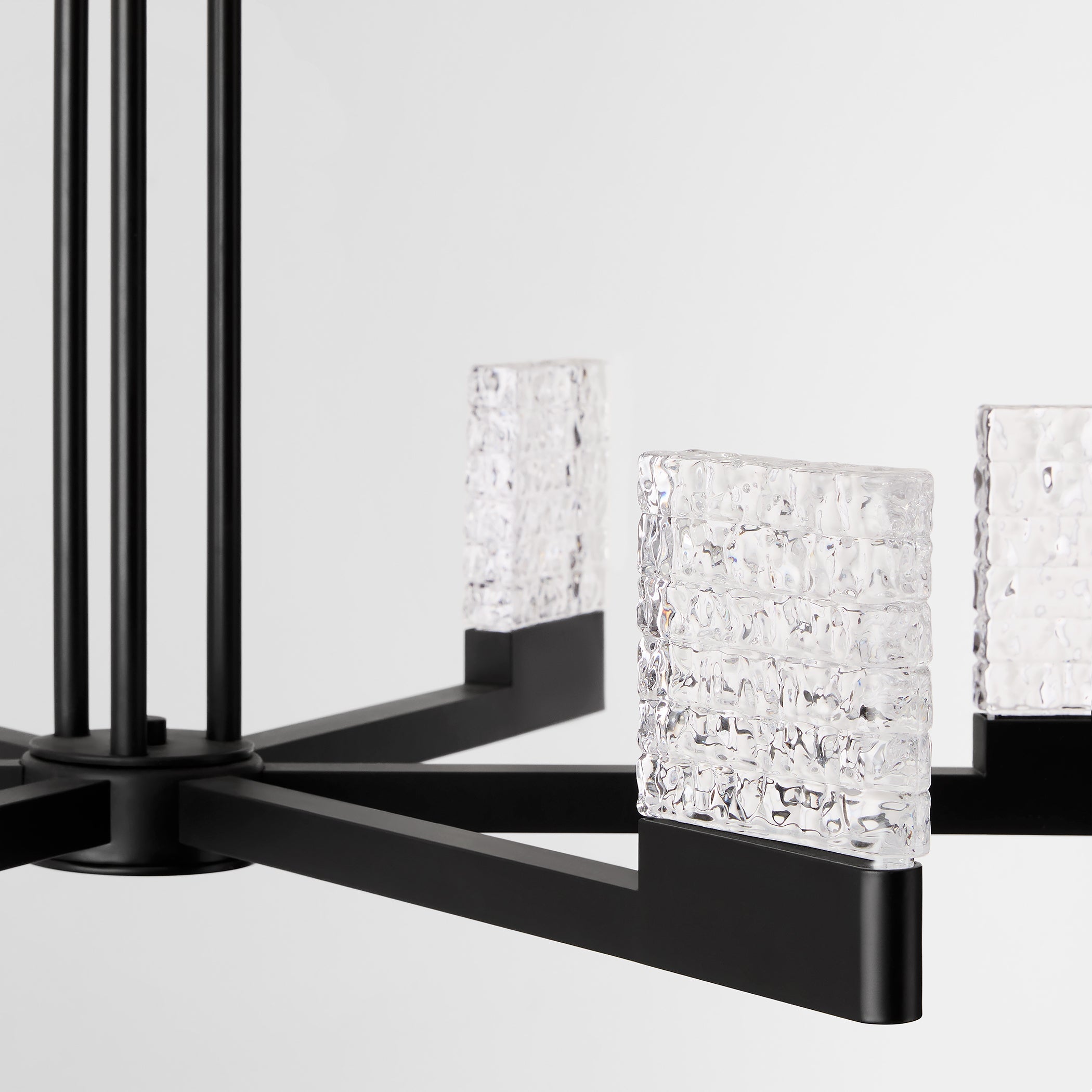 Oxygen Lighting Gamma 3-650-15 Chandelier, UL Damp Rated, Black