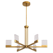 Oxygen Lighting 3-650-56 Chandelier, UL Damp Rated, Brushed Brass
