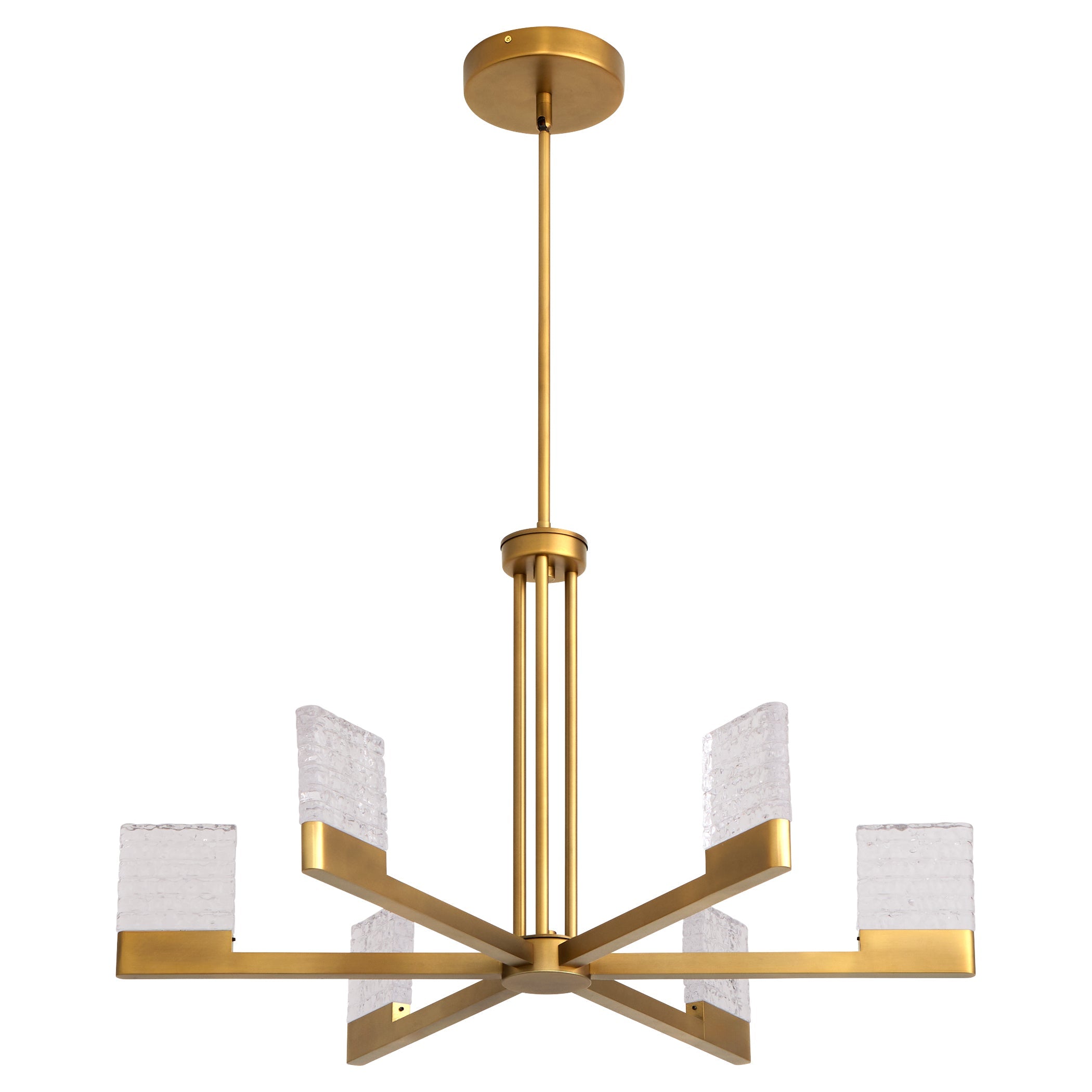 Oxygen Lighting 3-650-56 Chandelier, UL Damp Rated, Brushed Brass