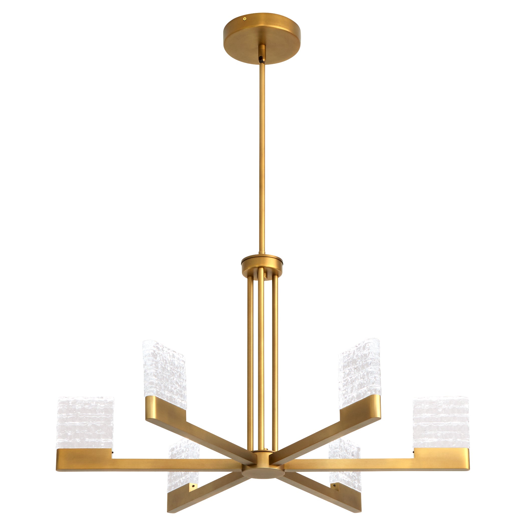 Oxygen Lighting 3-650-56 Chandelier, UL Damp Rated, Brushed Brass