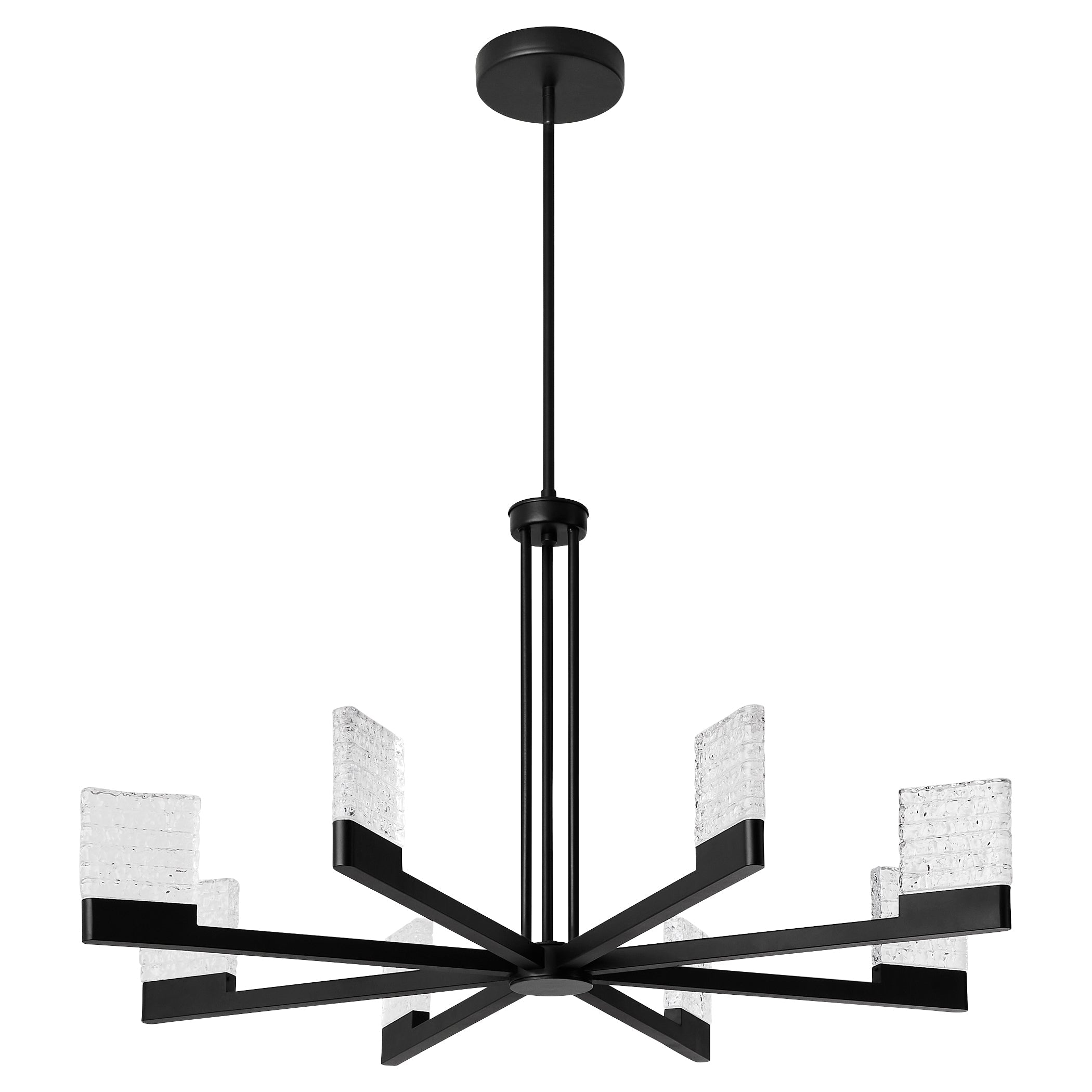 Oxygen Lighting Gamma 3-651-15 Chandelier, UL Damp Rated, Black
