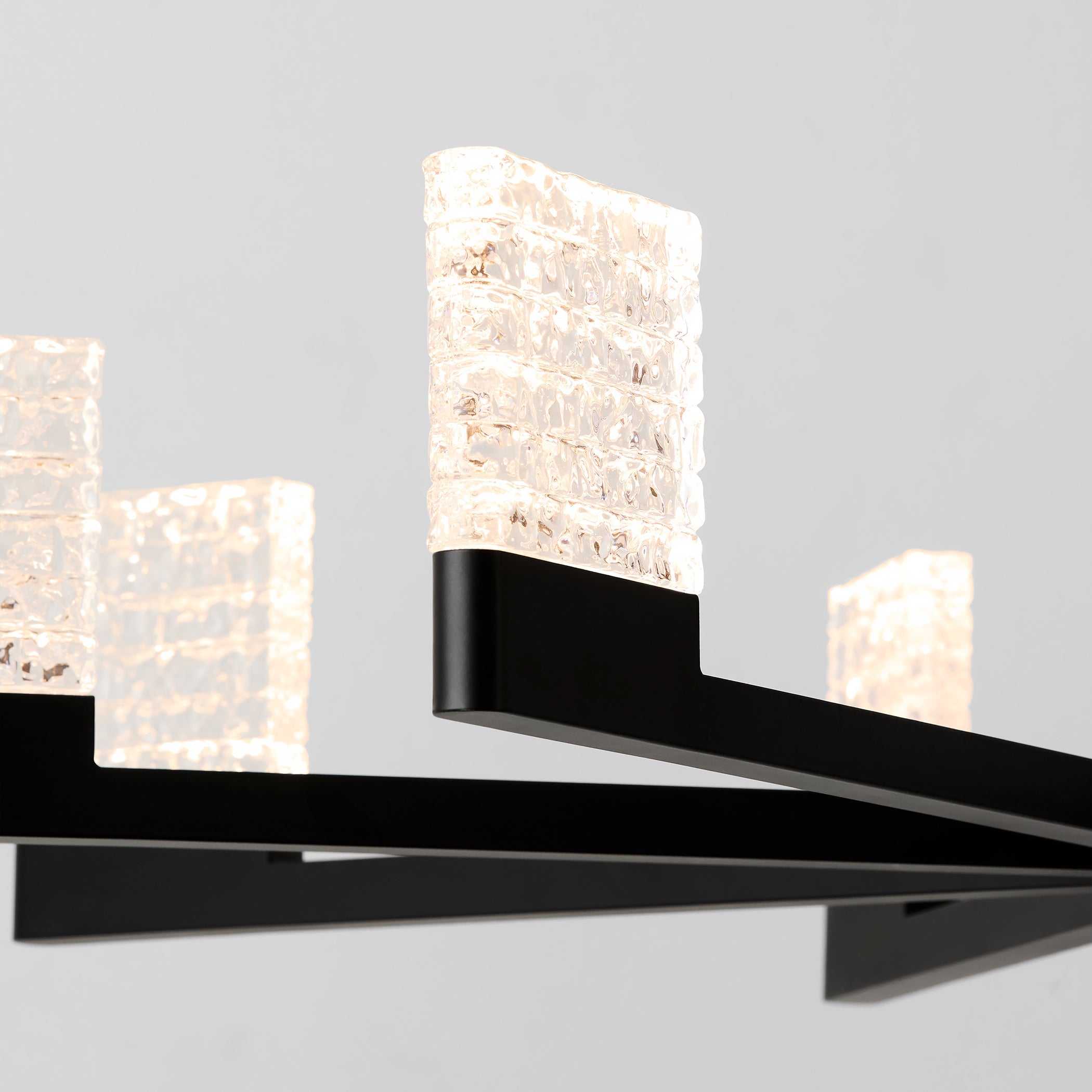 Oxygen Lighting Gamma 3-651-15 Chandelier, UL Damp Rated, Black