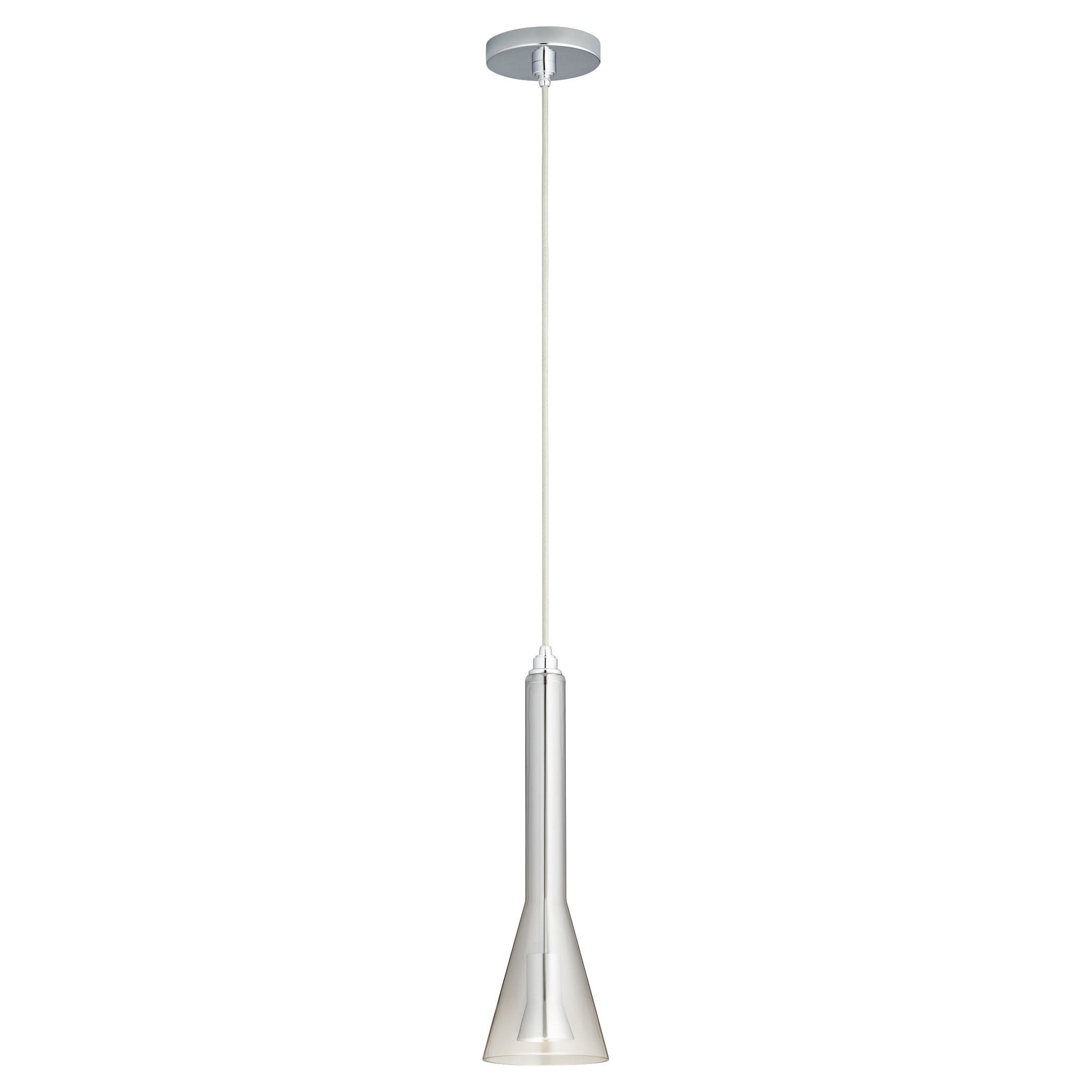 Oxygen Lighting 3-652-40 Pendant Light Fixture, UL Damp Rated, Polished Chrome