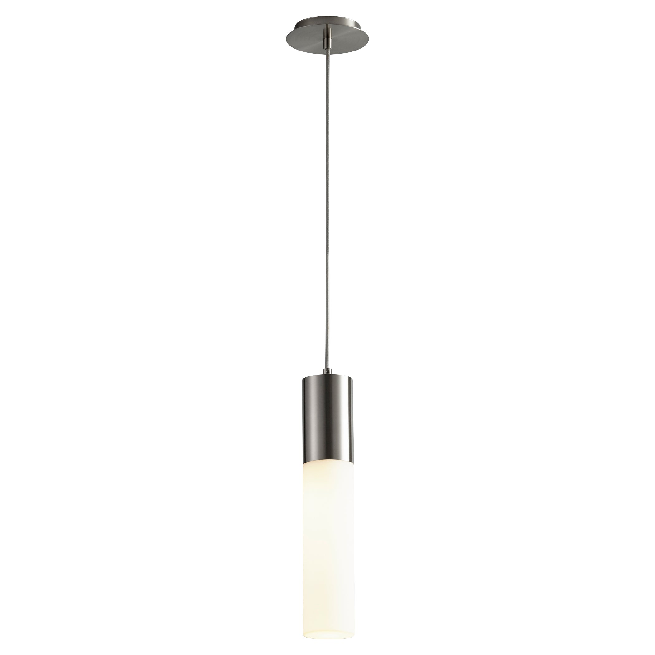 Oxygen Pilar 3-653-124 Large Pendant with Glass Lens 3000K Modern - Satin Nickel