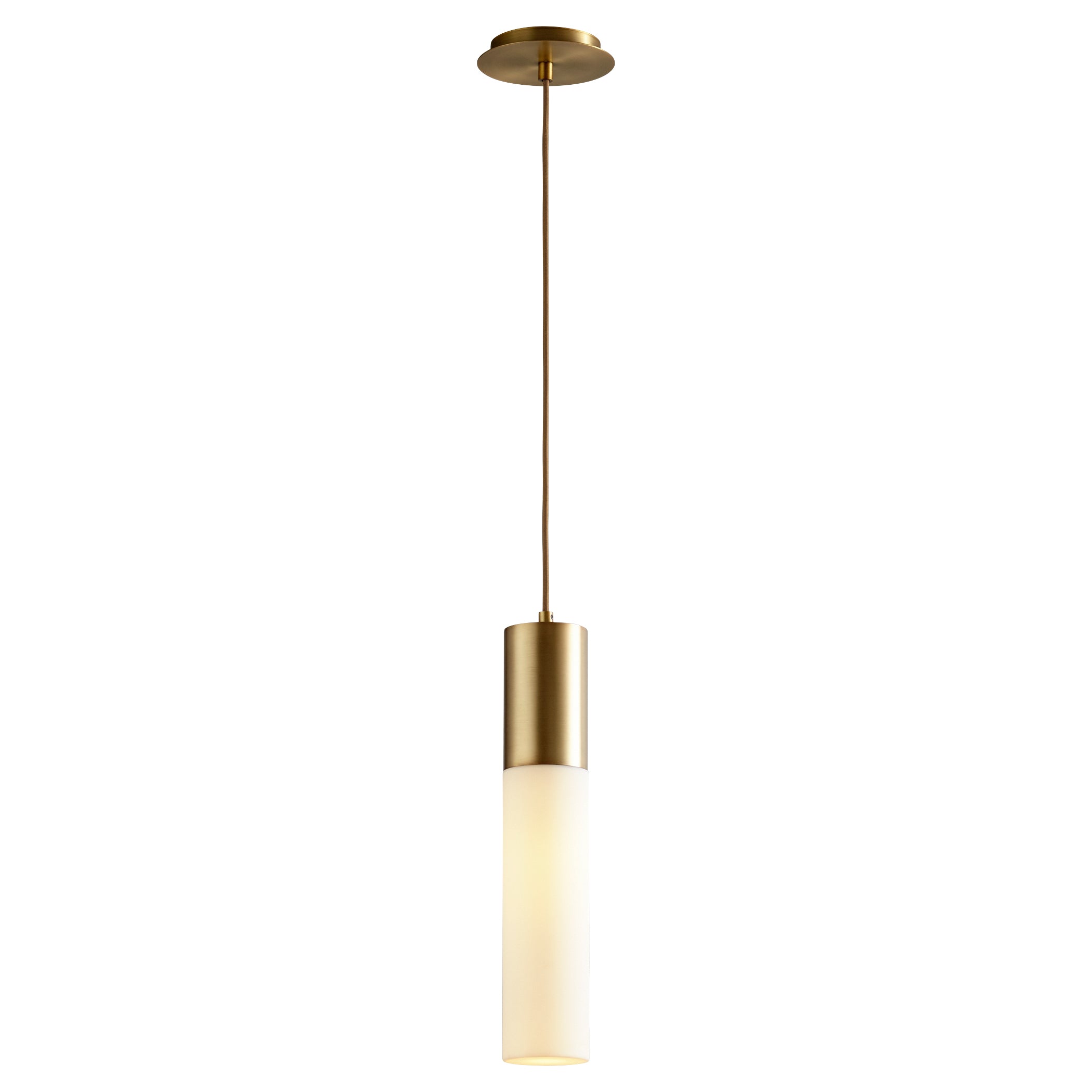 Oxygen Pilar 3-653-40 Large Pendant with Acrylic Lens 3000K Modern - Aged Brass