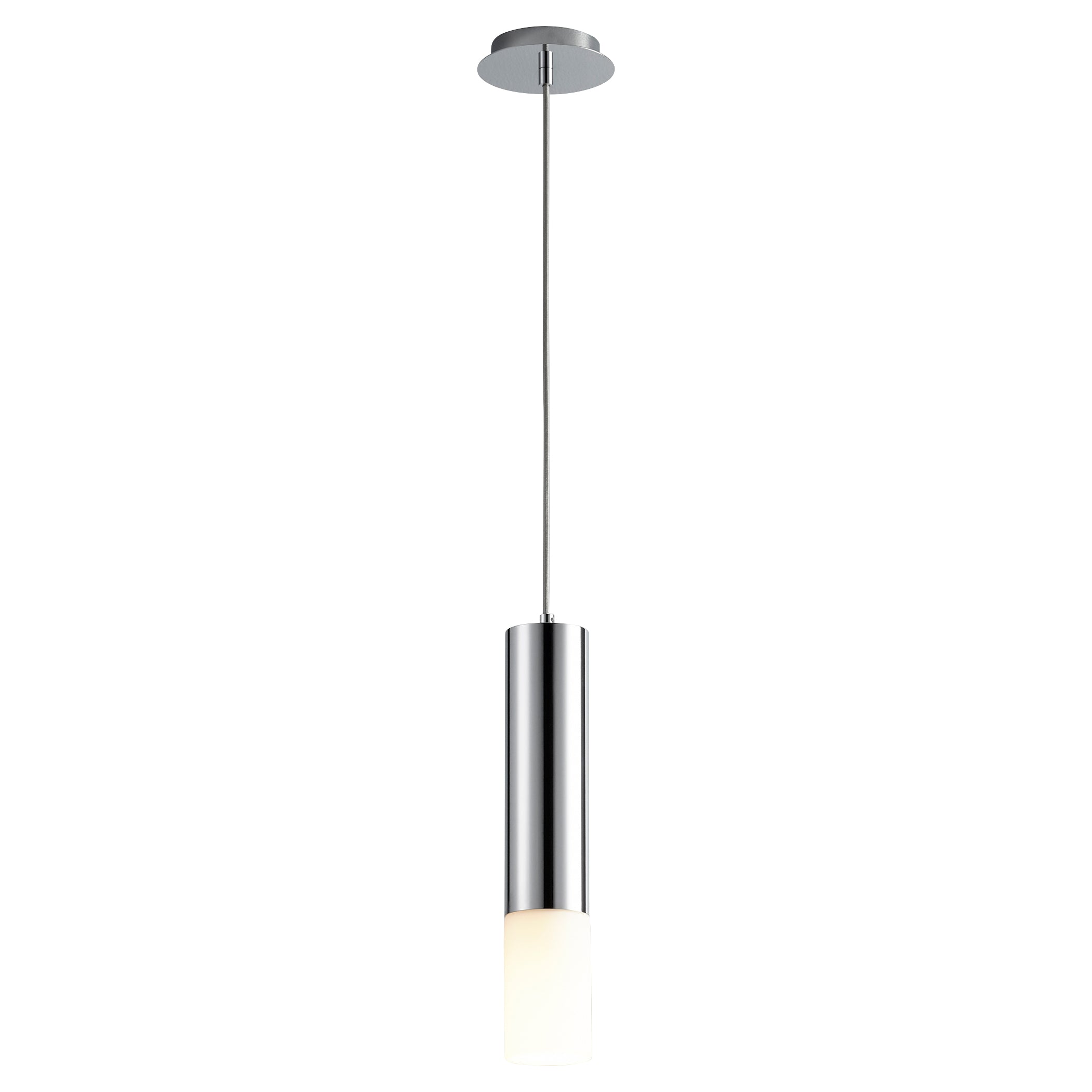 Oxygen Pilar 3-654-114 Large Pendant with Glass Lens 3000K Modern - Polished Chrome