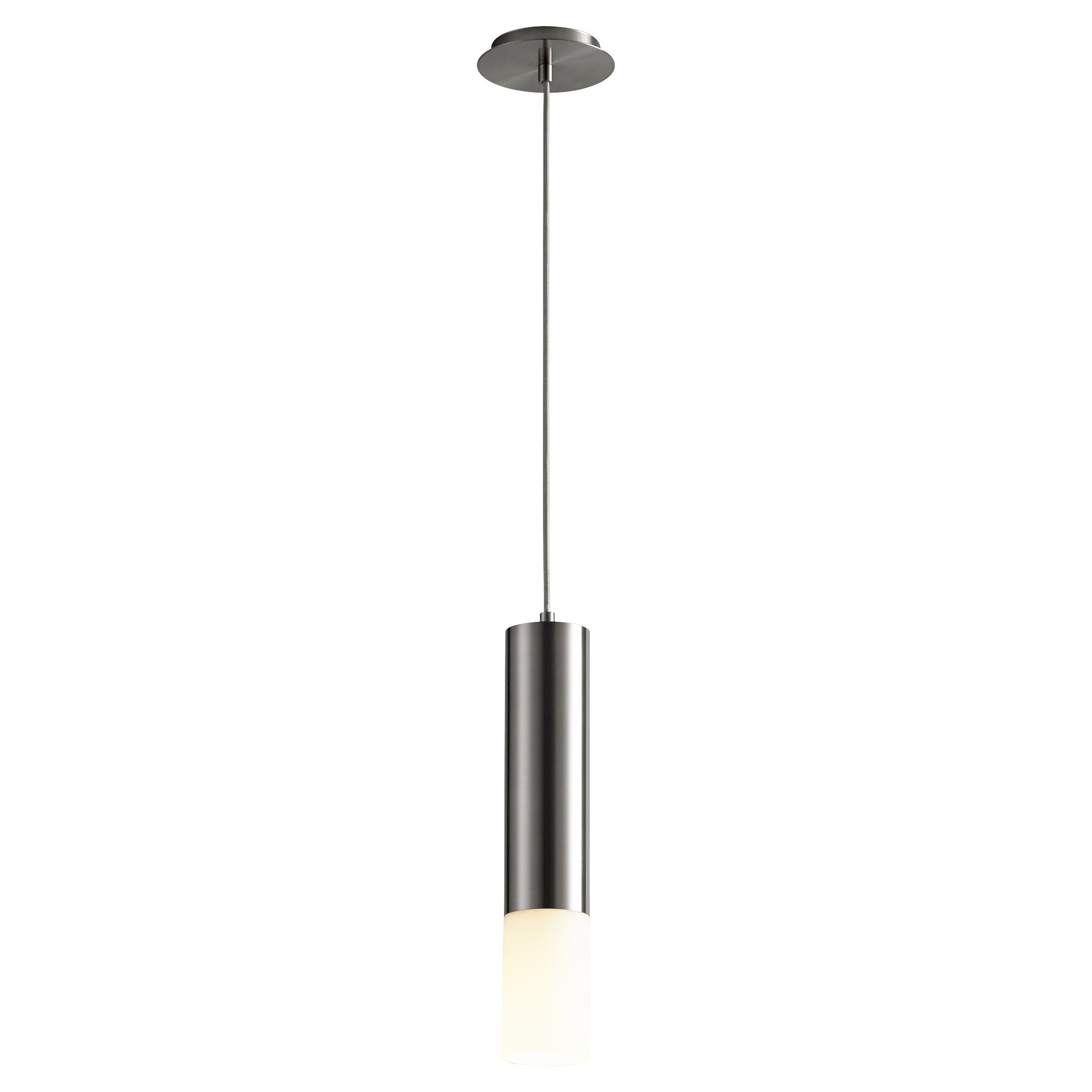Oxygen Pilar 3-654-124 Large Pendant with Glass Lens 3000K Modern - Satin Nickel