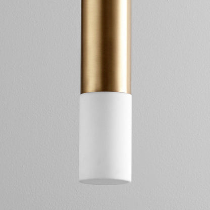 Oxygen Lighting 3-654-40 Pendant Light Fixture, UL Damp Rated, Aged Brass