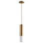 Oxygen Lighting 3-654-27 Pendant, UL Damp Rated, Aged Brass - Matte White Acrylic Diffuser