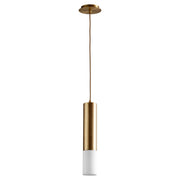 Oxygen Lighting 3-654-40 Pendant Light Fixture, UL Damp Rated, Aged Brass