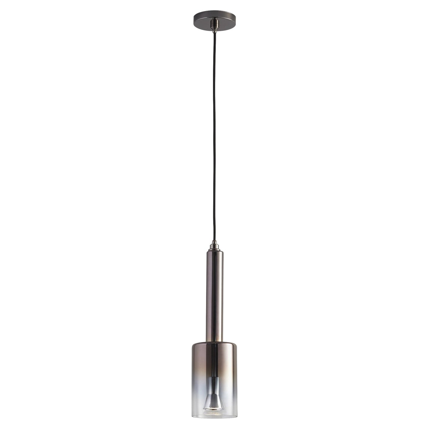 Oxygen Lighting 3-656-35 Pendant Light, UL Damp Rated, Gunmetal with Coffee Ombre Glass
