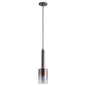 Oxygen Lighting 3-656-35 Pendant Light, UL Damp Rated, Gunmetal with Coffee Ombre Glass