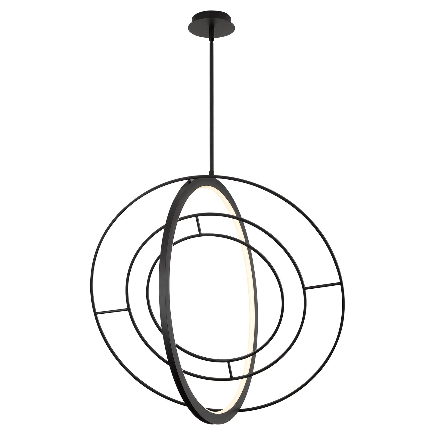 Oxygen Lighting Gallilei 3-658-15 Pendant, UL Damp Rated, Black