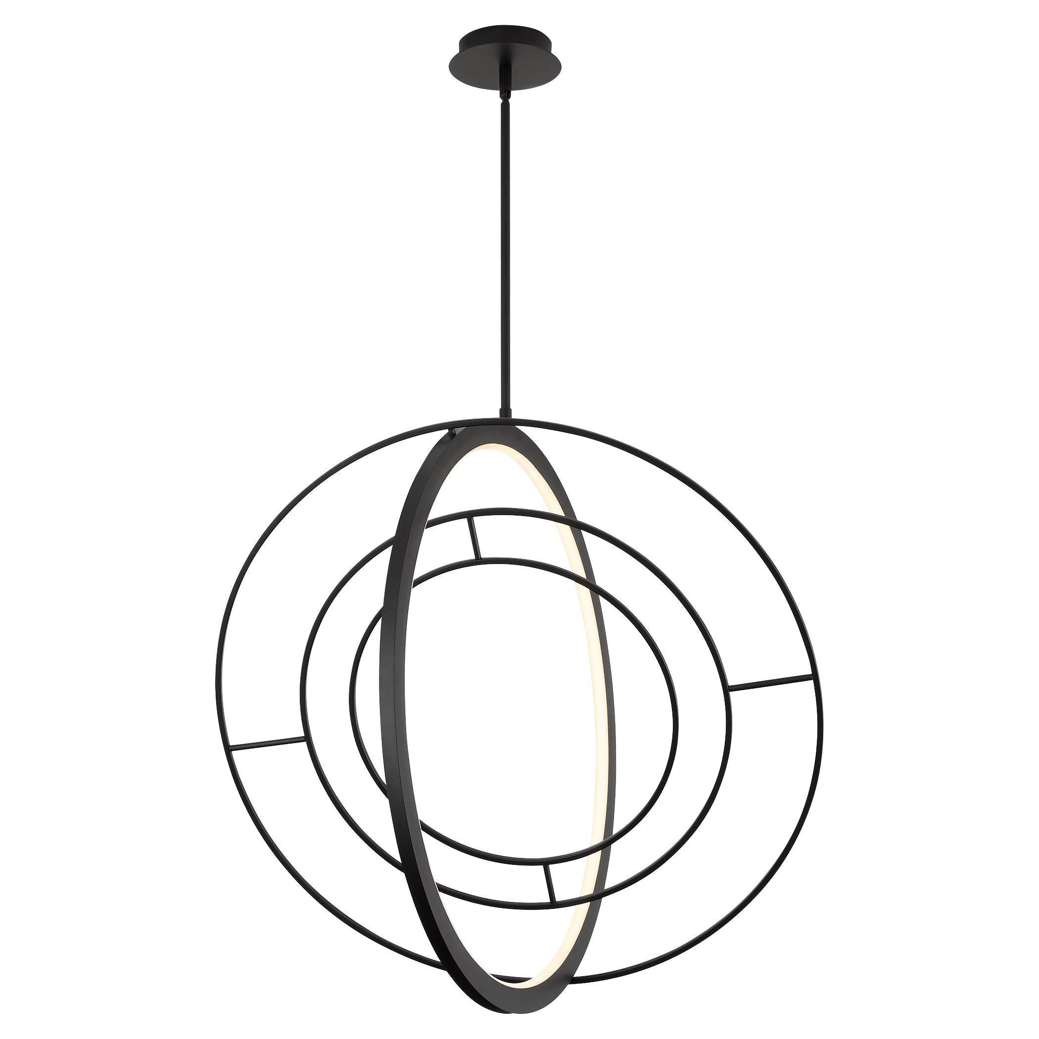 Oxygen Lighting Gallilei 3-658-15 Pendant, UL Damp Rated, Black