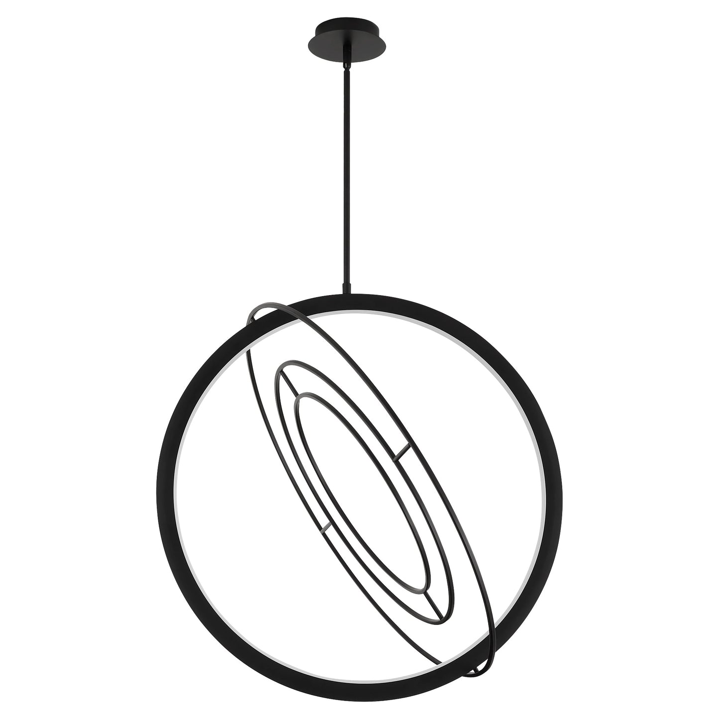Oxygen Lighting Gallilei 3-658-15 Pendant, UL Damp Rated, Black