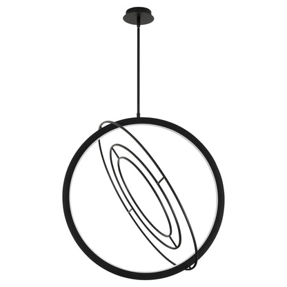 Oxygen Lighting Gallilei 3-658-15 Pendant, UL Damp Rated, Black