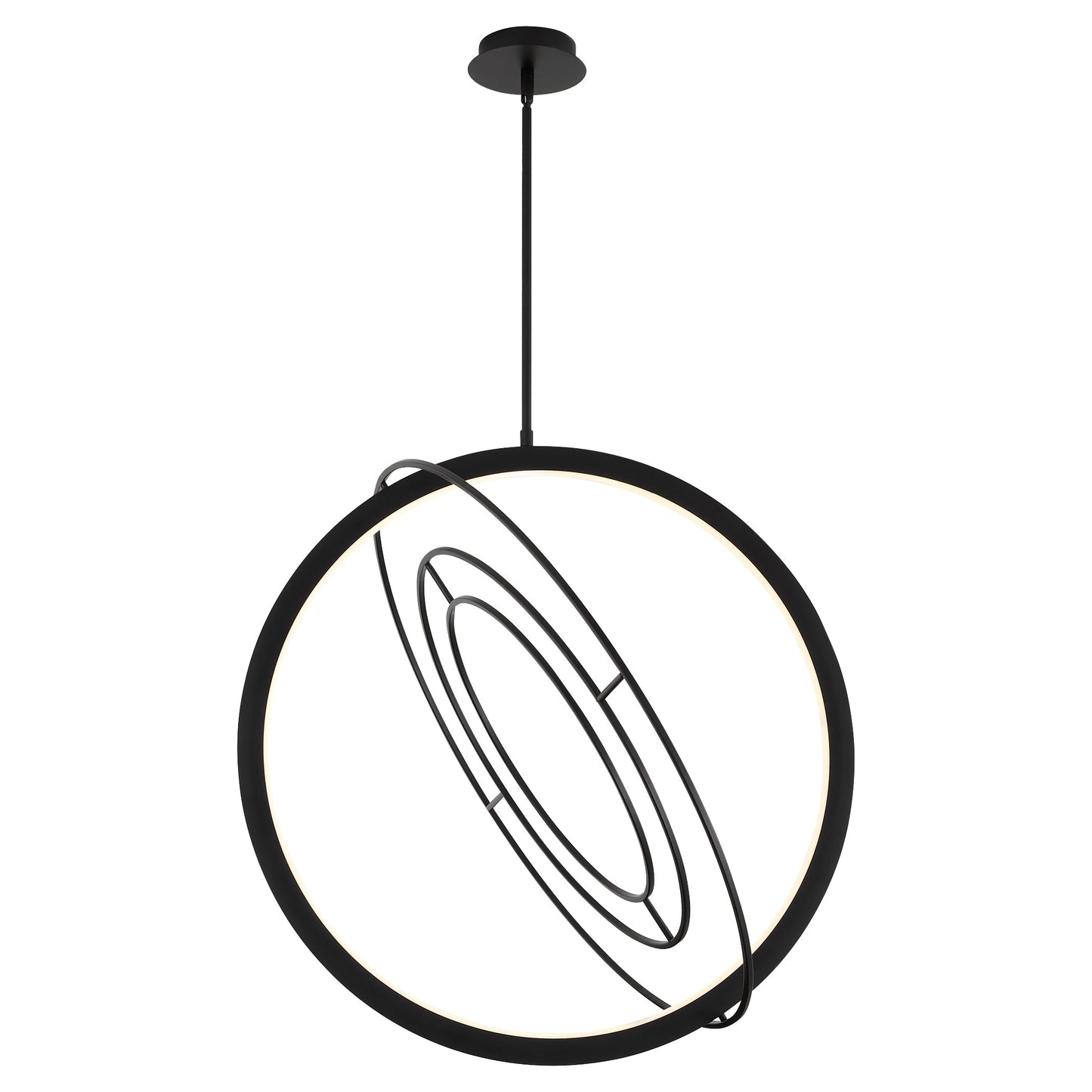 Oxygen Lighting Gallilei 3-658-15 Pendant, UL Damp Rated, Black