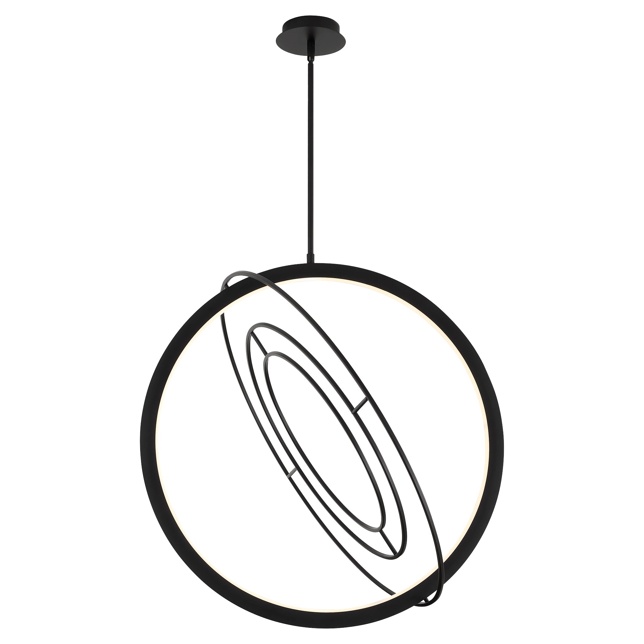 Oxygen Lighting Gallilei 3-658-15 Pendant, UL Damp Rated, Black
