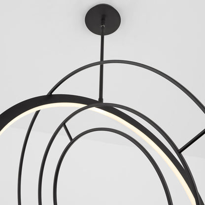 Oxygen Lighting Gallilei 3-658-15 Pendant, UL Damp Rated, Black