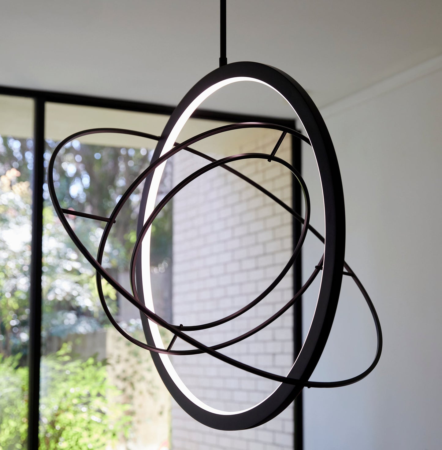 Oxygen Lighting Gallilei 3-658-15 Pendant, UL Damp Rated, Black