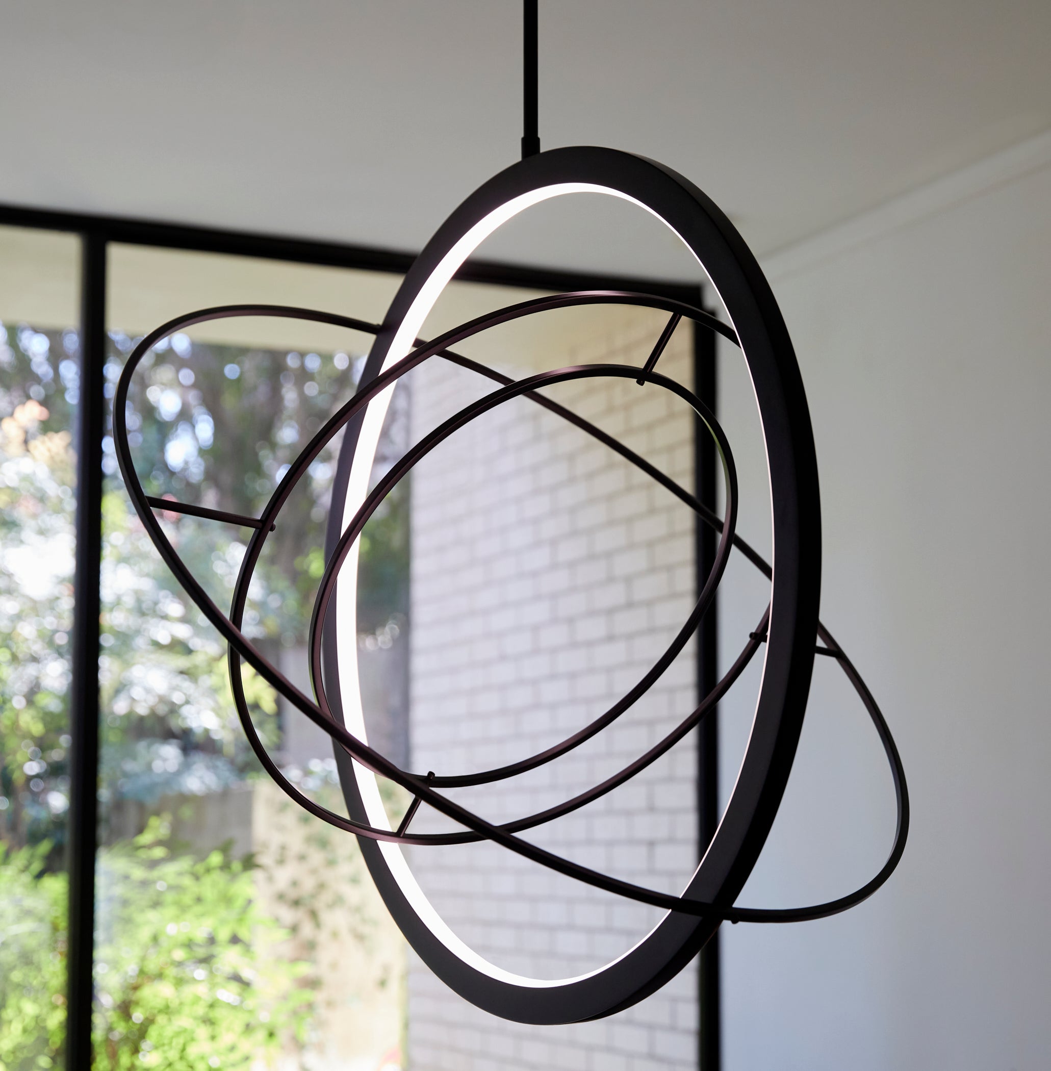 Oxygen Lighting Gallilei 3-658-15 Pendant, UL Damp Rated, Black