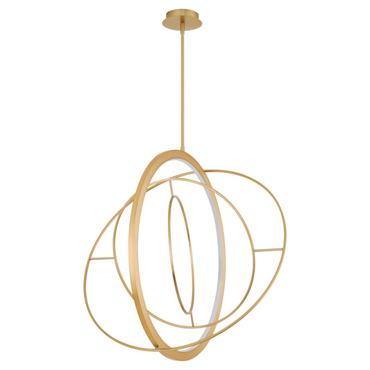 Oxygen Lighting 3-658-40 Pendant, UL Damp Rated, Aged Brass