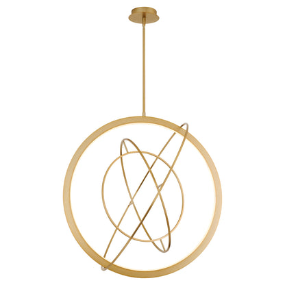 Oxygen Lighting 3-658-40 Pendant, UL Damp Rated, Aged Brass