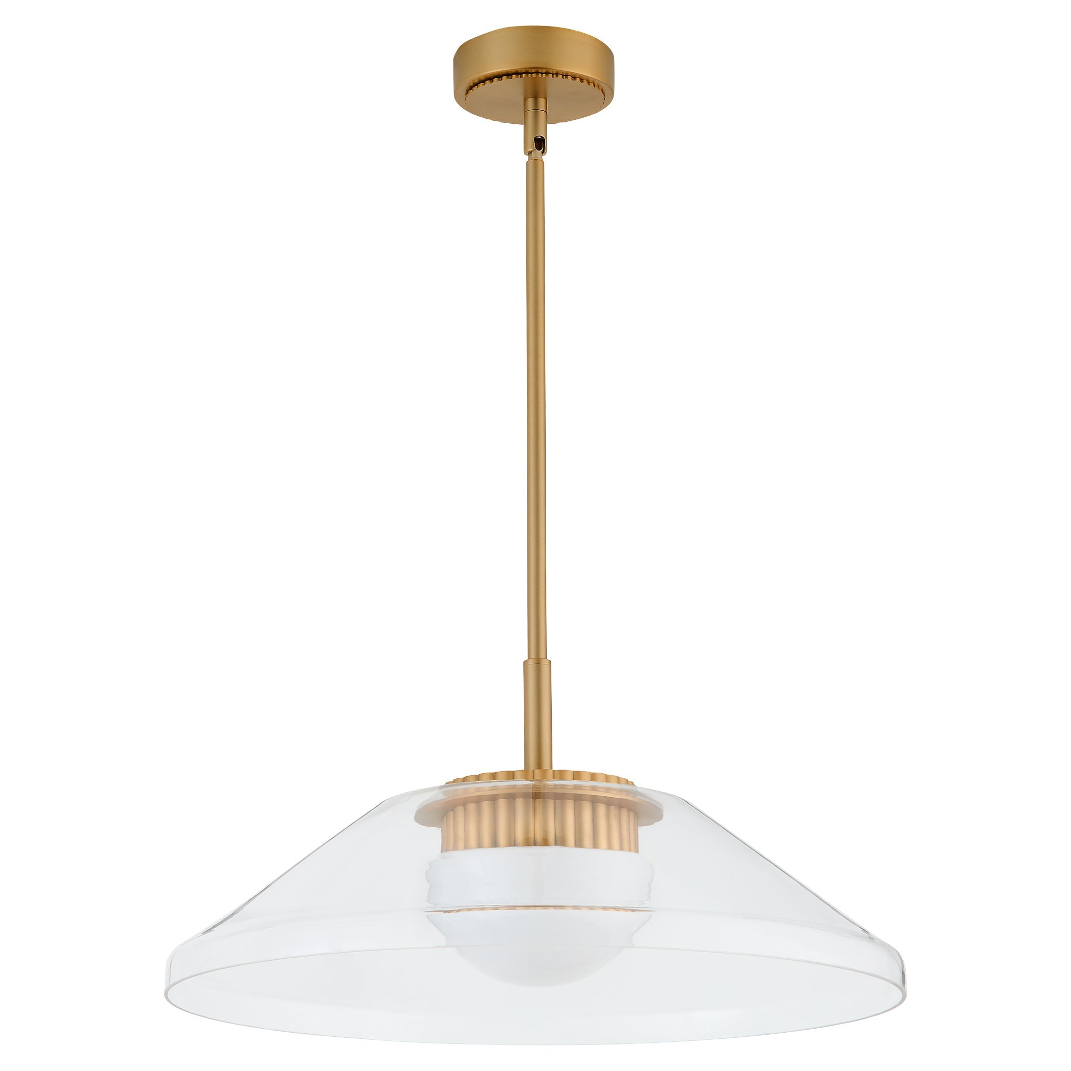 Oxygen Lighting Eros 3-659-56 Pendant, UL Damp Rated, Brushed Brass