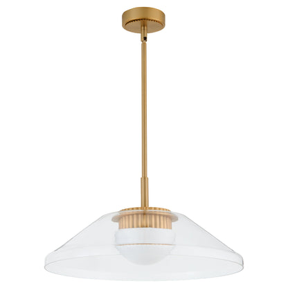 Oxygen Lighting Eros 3-659-56 Pendant, UL Damp Rated, Brushed Brass