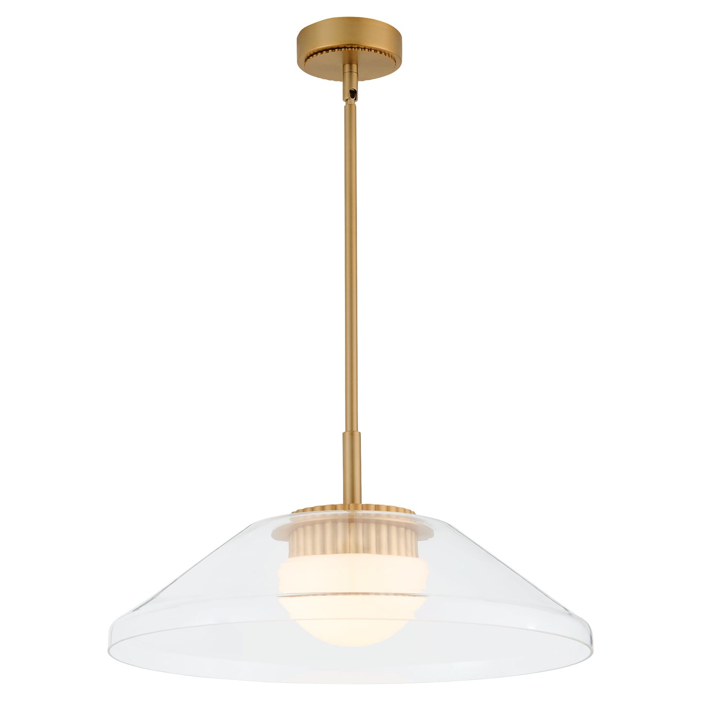 Oxygen Lighting Eros 3-659-56 Pendant, UL Damp Rated, Brushed Brass
