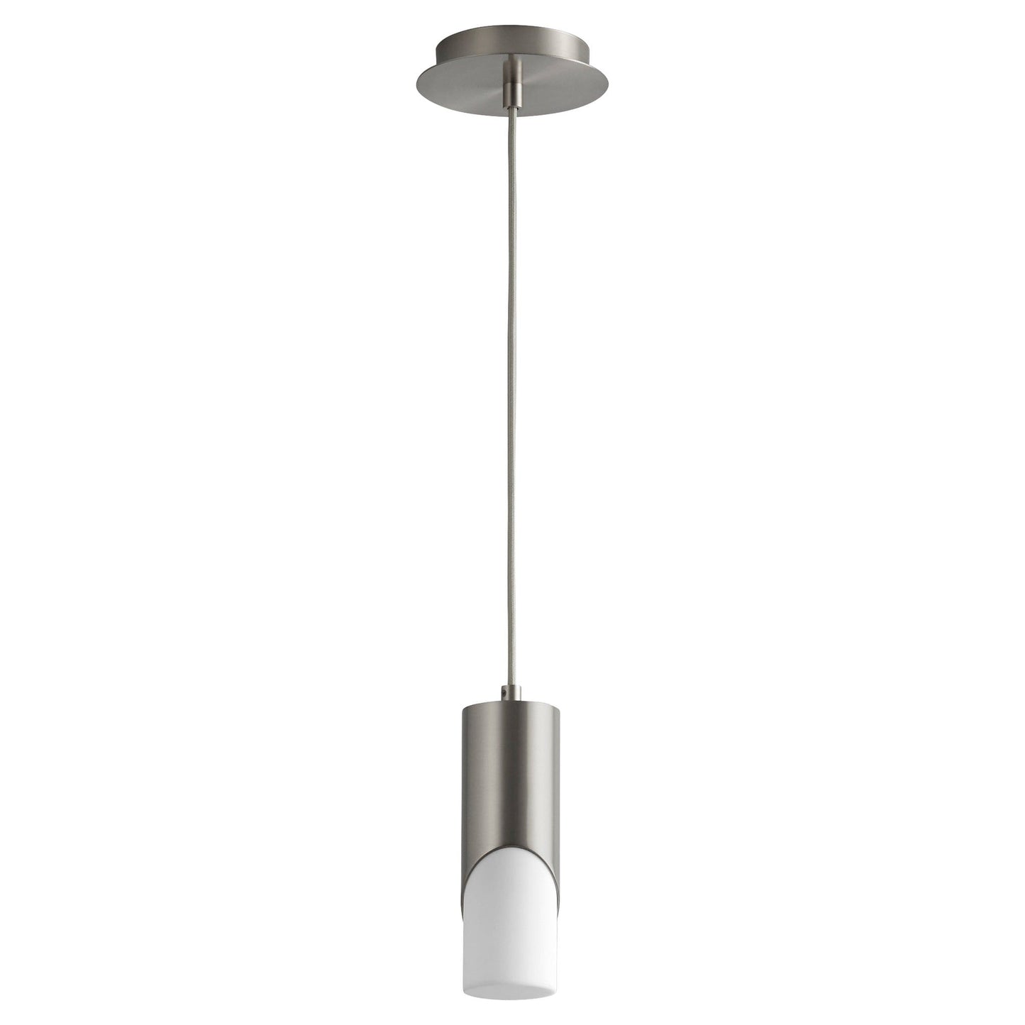 Oxygen Lighting 3-667-40 Pendant, UL Damp Rated, Satin Nickel, Modern LED Ellipse