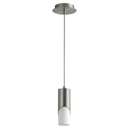 Oxygen Lighting 3-667-40 Pendant, UL Damp Rated, Satin Nickel, Modern LED Ellipse
