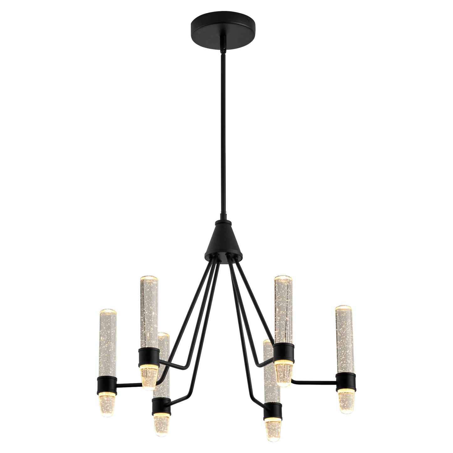 Oxygen Lighting 3-6713-15 ETHOS 6 Light CCT Chandelier - Black