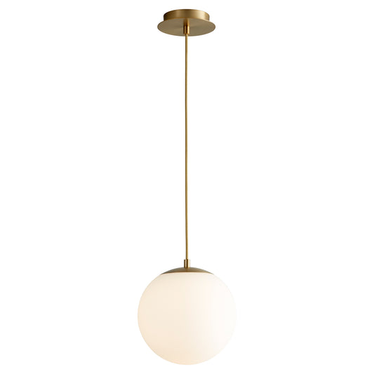 Oxygen Luna 3-672-40 Pendant Light Fixture, 10 Inch 3000K Dimmable - Aged Brass