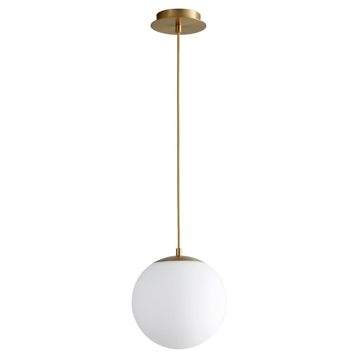Oxygen Lighting 3-672-27 Vanity Light Fixture, UL Damp Rated, Aged Brass - White Opal Glass Diffuser