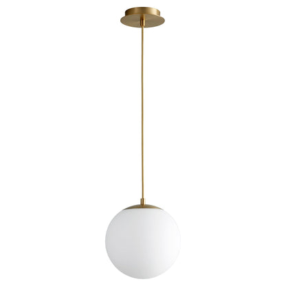 Oxygen Lighting 3-672-27 Vanity Light Fixture, UL Damp Rated, Aged Brass - White Opal Glass Diffuser