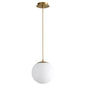 Oxygen Lighting 3-672-27 Vanity Light Fixture, UL Damp Rated, Aged Brass - White Opal Glass Diffuser