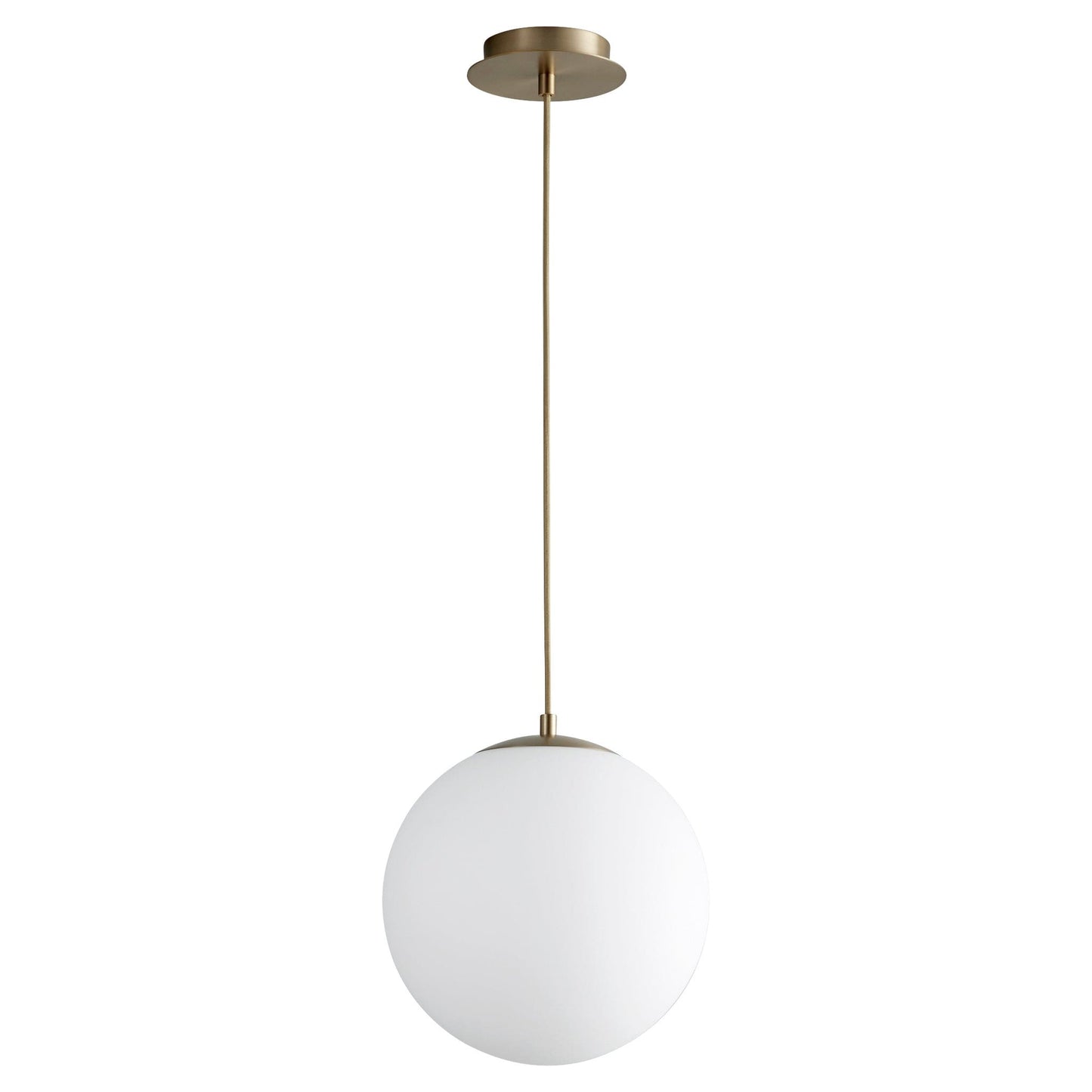 Oxygen Lighting 3-673-35 Modern LED Pendant Light, UL Damp Rated, Aged Brass