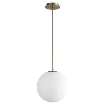 Oxygen Lighting 3-673-35 Modern LED Pendant Light, UL Damp Rated, Aged Brass