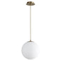 Oxygen Lighting 3-673-35 Modern LED Pendant Light, UL Damp Rated, Aged Brass