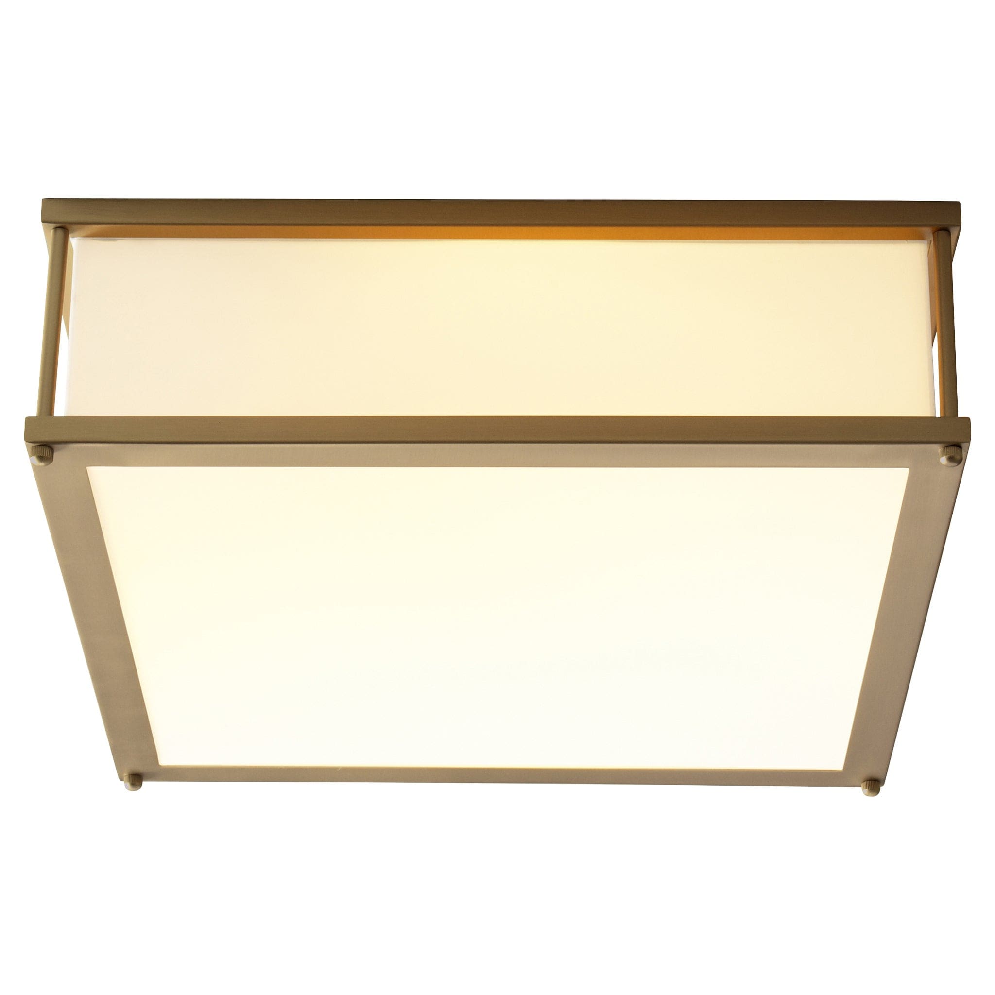 Oxygen Lighting Modulo 3-683-40 Ceiling Mount, UL Damp Rated, Aged Brass