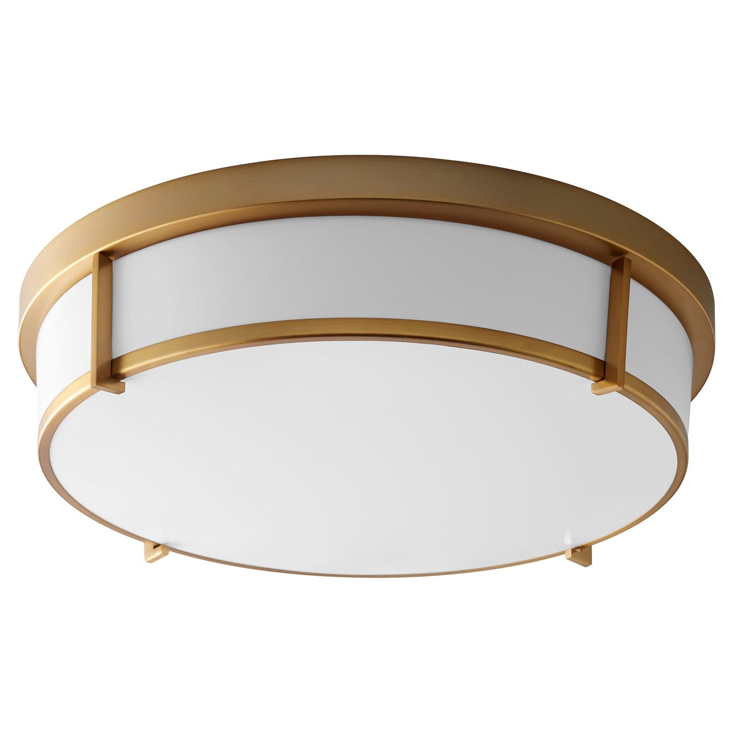 Oxygen Lighting 3-689-35 Vanity Light Fixture, UL Damp Rated, Aged Brass - Matte White Acrylic Diffuser