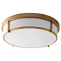 Oxygen Lighting 3-689-35 Vanity Light Fixture, UL Damp Rated, Aged Brass - Matte White Acrylic Diffuser