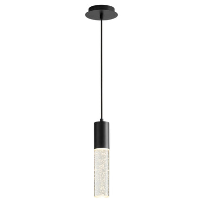 Oxygen Lighting SPIRIT 3-69-4015 LED Pendant Light 4000k - Black, Clear Bubble Glass Diffuser