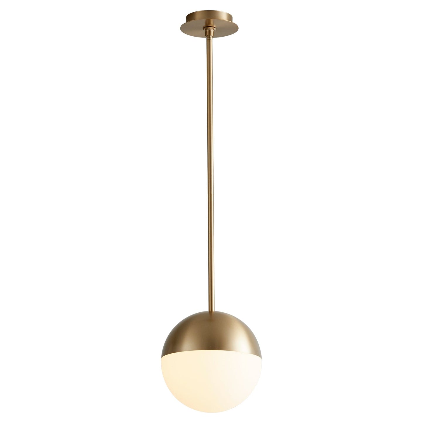 Oxygen Lighting 3-6902-2715 Pendant Light Fixture, UL Damp Rated, Aged Brass