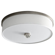 Oxygen Lighting 3-694-27 Ceiling Mount Light Fixture, UL Damp Rated, Satin Nickel
