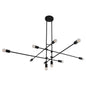 Oxygen Lighting Mika 3-697-15 Chandelier, UL Damp Rated, Black